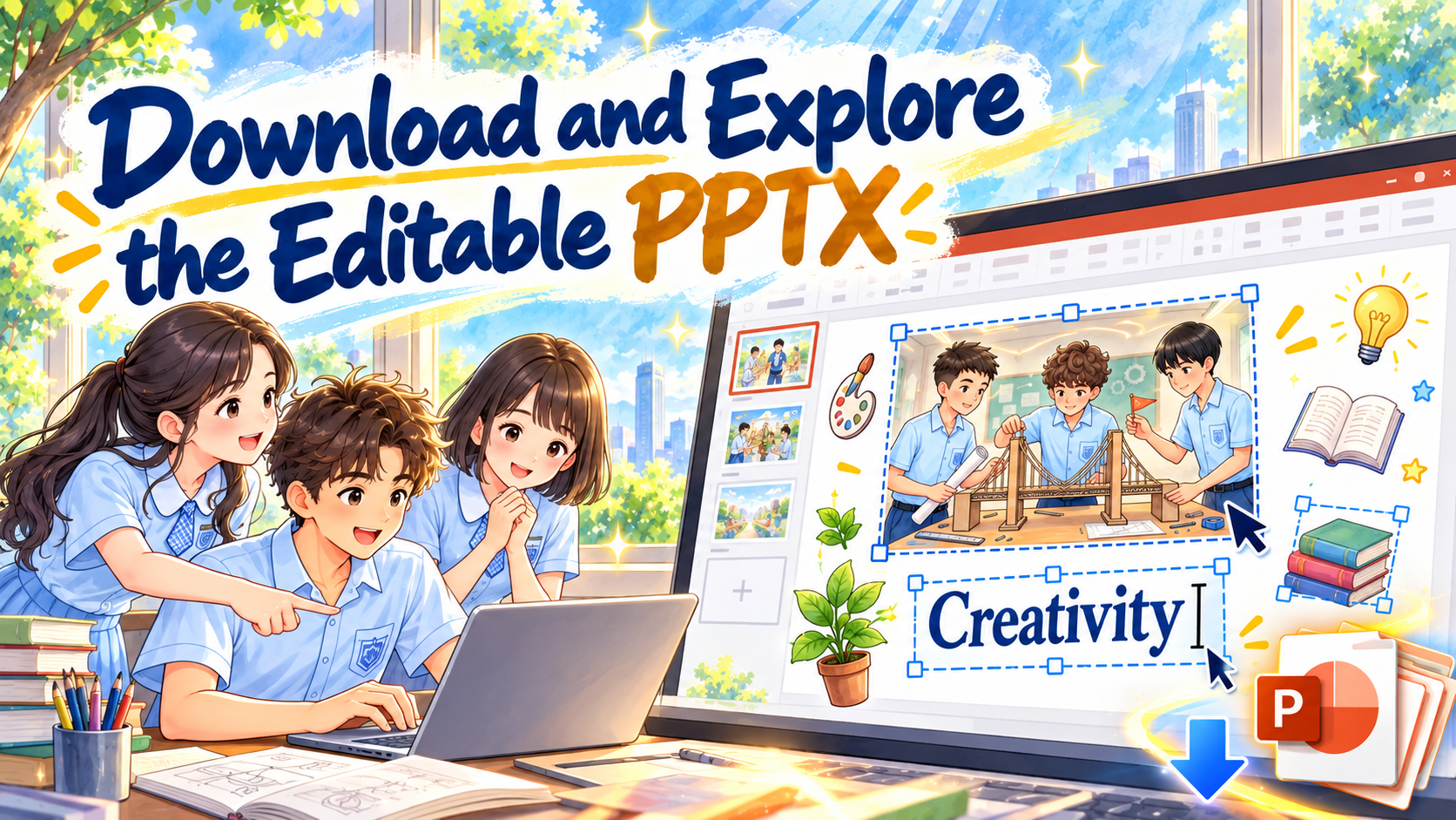 Editable School Promotion Presentation PowerPoint